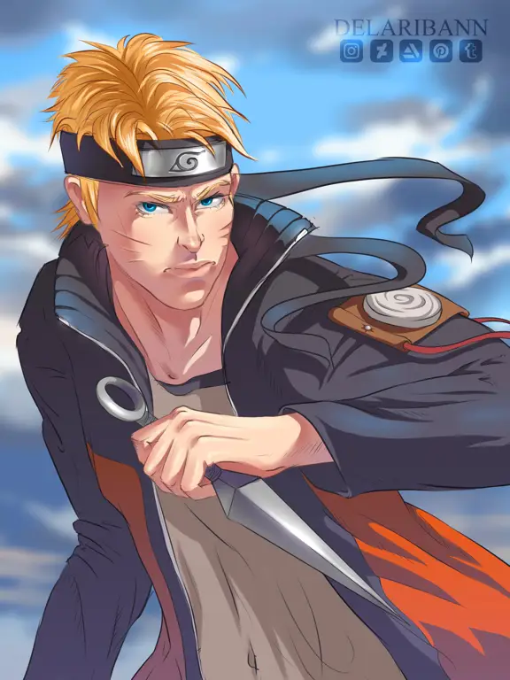 Gambar fan art Naruto yang ramah dan tidak eksplisit