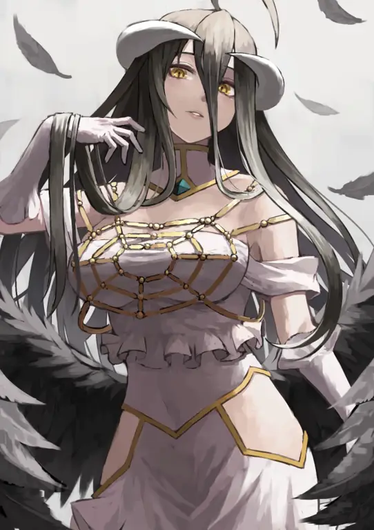 Gambar fanart Albedo dari Overlord