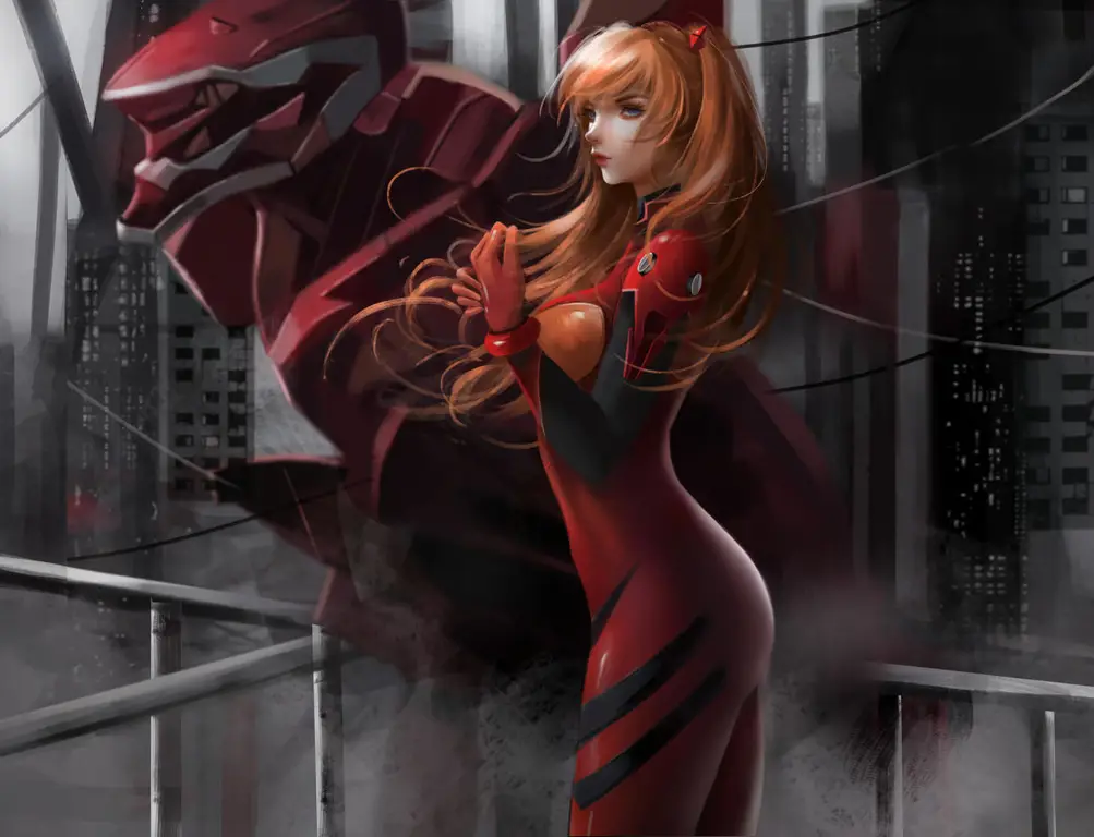 Gambar fanart Asuka yang aman dan pantas