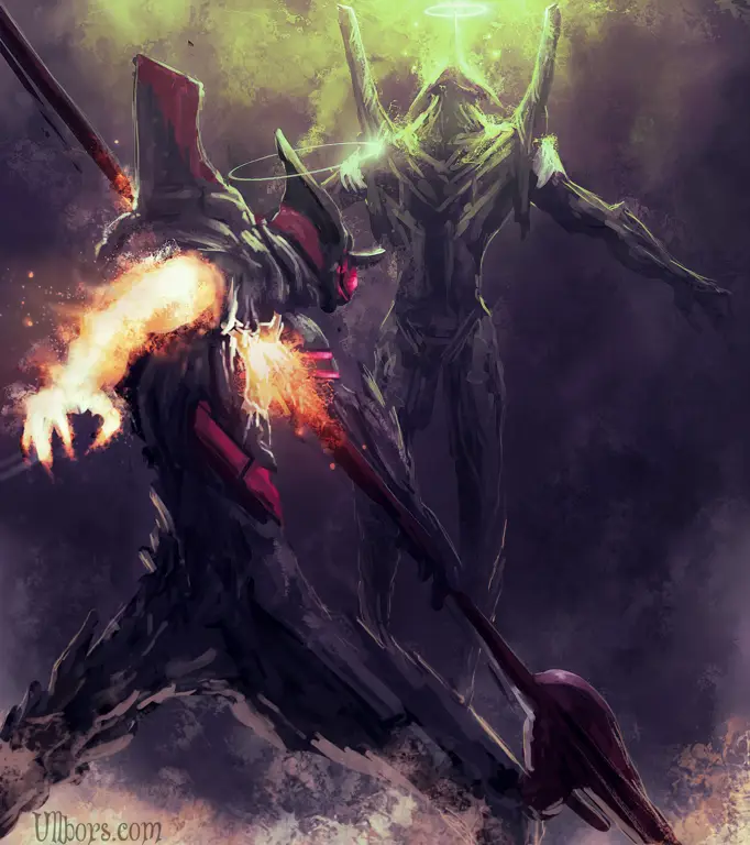 Gambar fanart dari seri Neon Genesis Evangelion