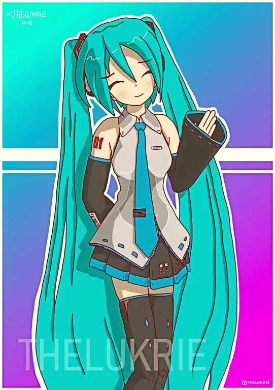 Gambar fanart Hatsune Miku dengan tema hentai