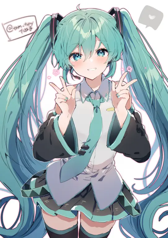 Gambar fanart Hatsune Miku yang aman untuk dilihat