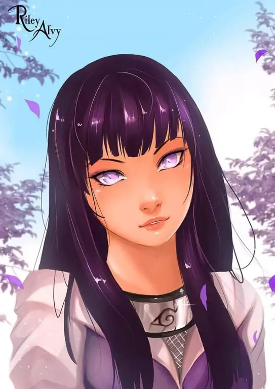 Gambar fanart Hinata Hyuga yang sopan dan sesuai