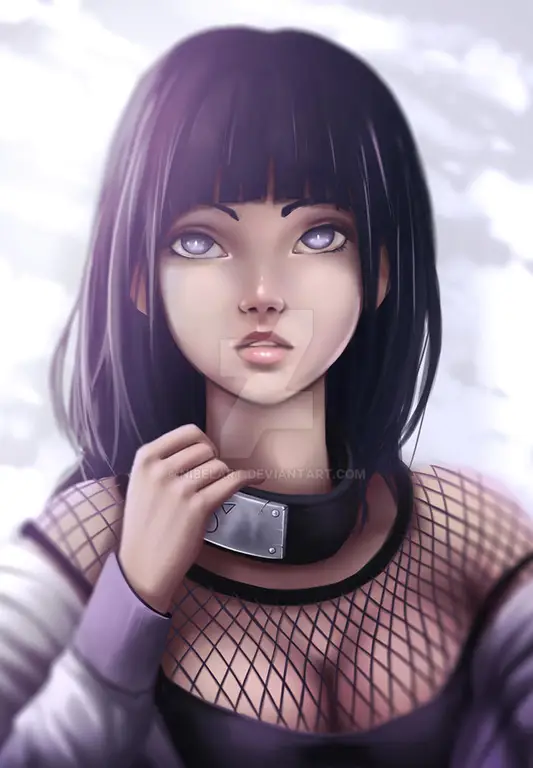 Gambar fanart Hinata Hyuga yang aman dan pantas