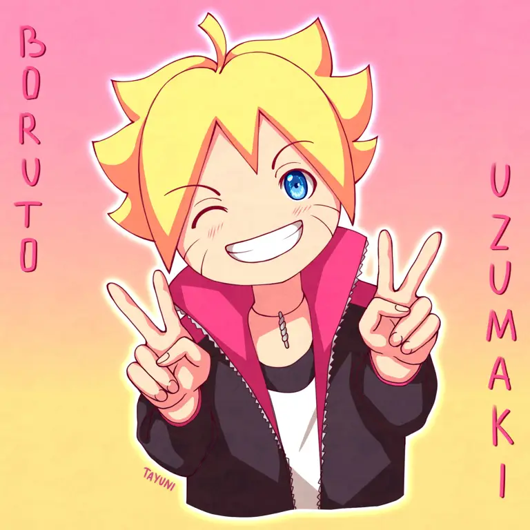 Gambar fanart karakter Boruto