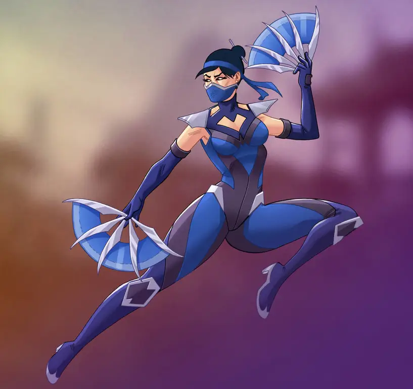 Gambar fanart Kitana yang aman dan ramah keluarga