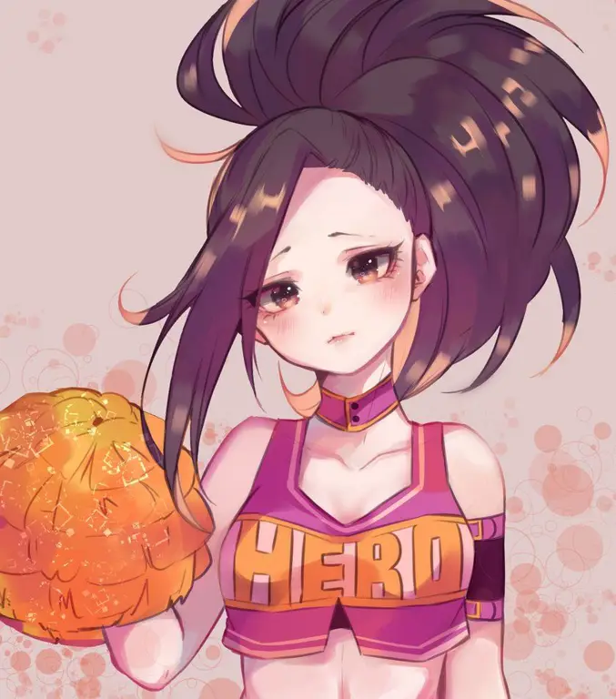 Gambar fanart Momo Yaoyorozu yang aman untuk dilihat