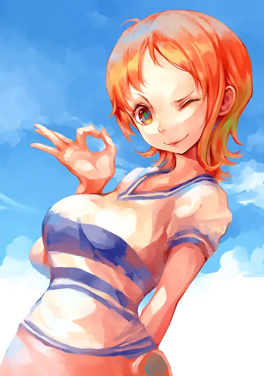 Gambar fanart Nami dari One Piece