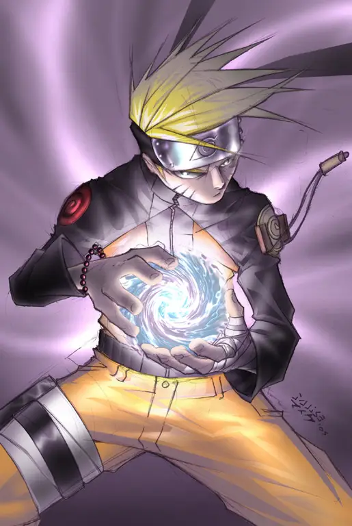 Gambar fanart Naruto dengan tema positif