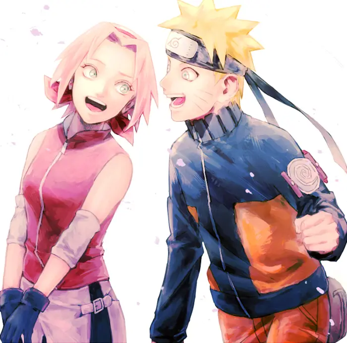 Gambar fanart romantis Naruto dan Sakura