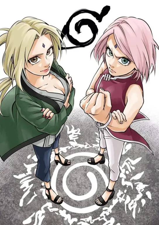 Gambar fanart Tsunade dan Sakura