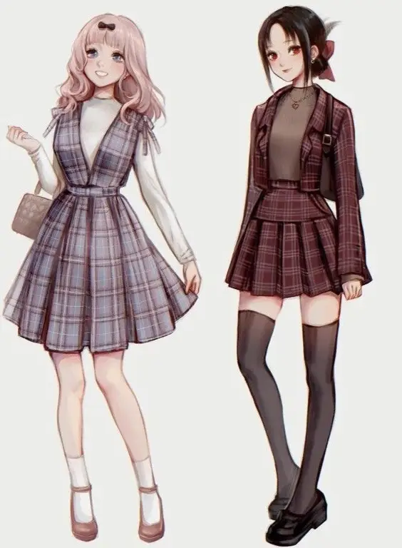 Gambar anime dengan fashion modest