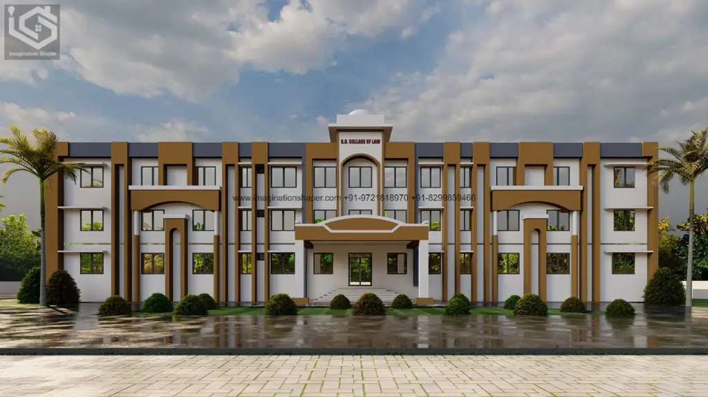 Gedung sekolah modern SMA Unggulan CT Foundation dengan ruang terbuka hijau