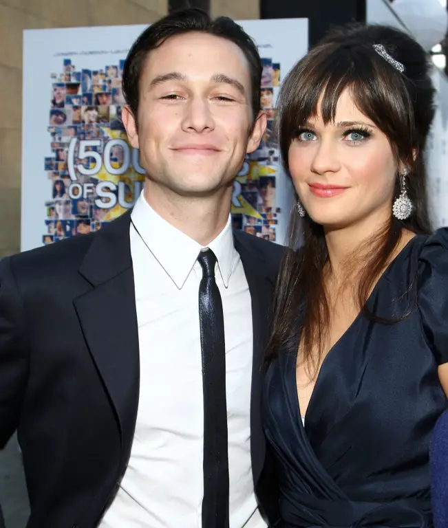 Foto Joseph Gordon-Levitt dan Zooey Deschanel