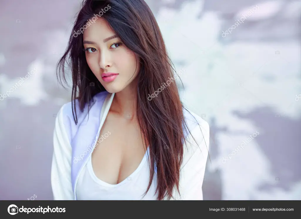 Foto sesi pemotretan model fesyen Asia