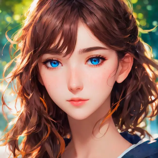 Ilustrasi gadis anime yang lucu dan menggemaskan