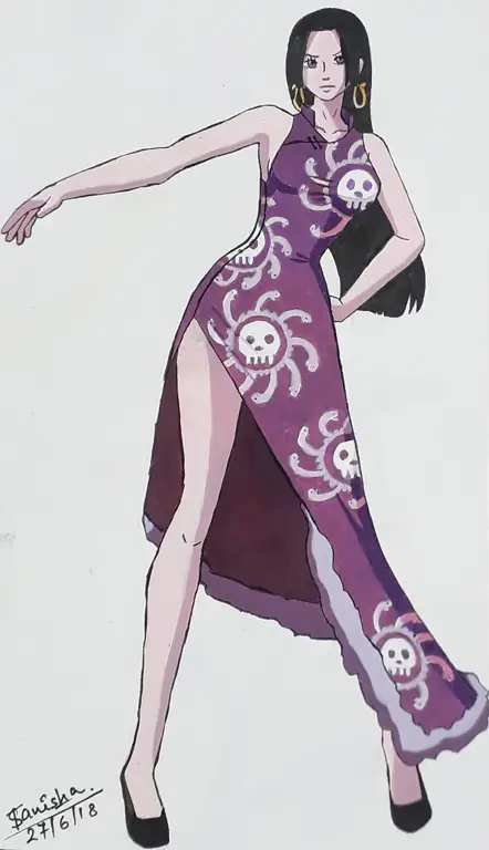 Gambar sketsa hentai Hancock dari One Piece