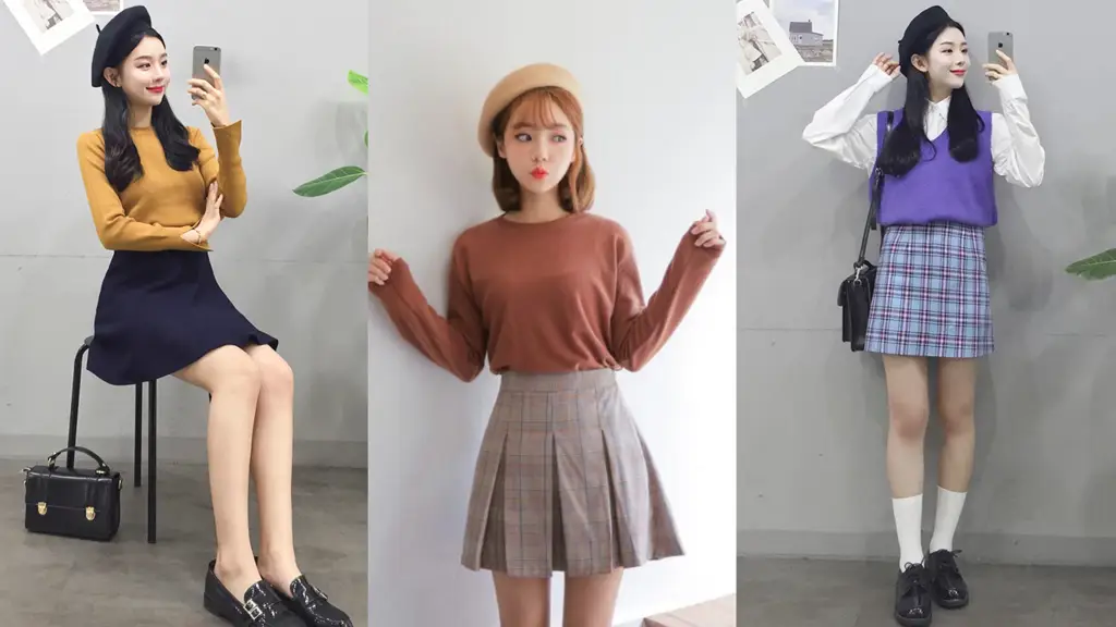 Anak perempuan Korea dengan gaya fashion terkini