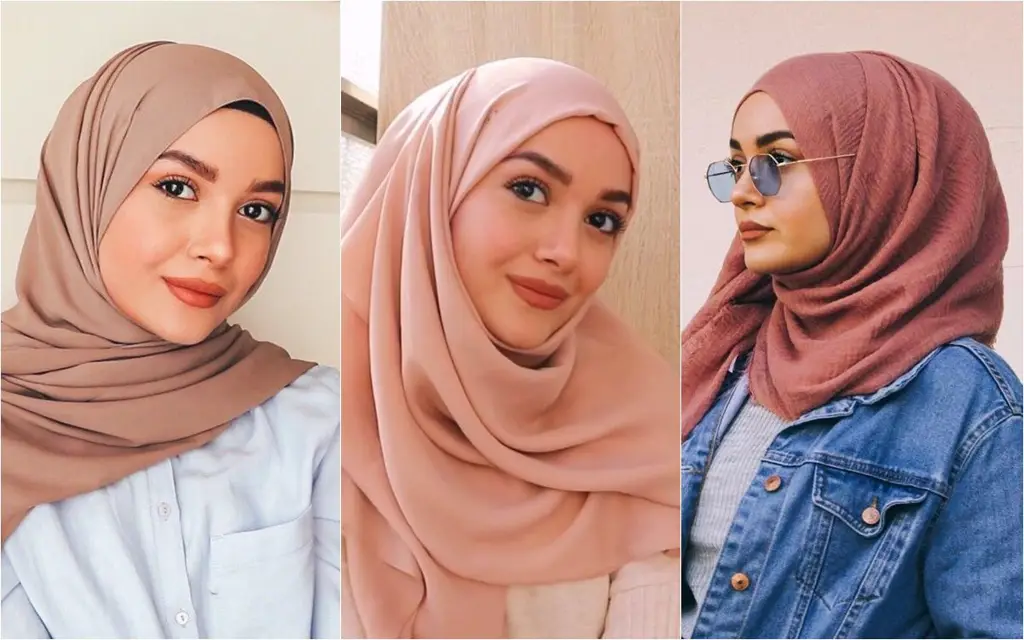 Wanita cantik berhijab dengan berbagai gaya fashion terkini