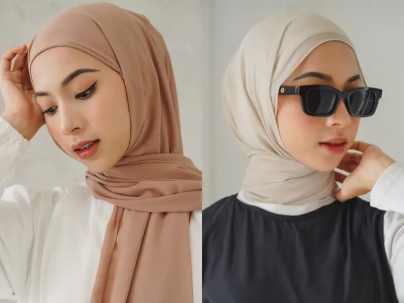 Inspirasi gaya hijab modern dan trendi.