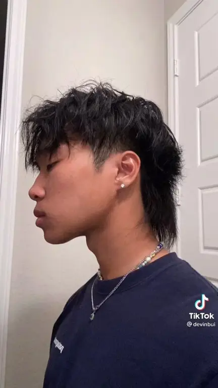 Contoh gaya rambut mullet korea untuk pria