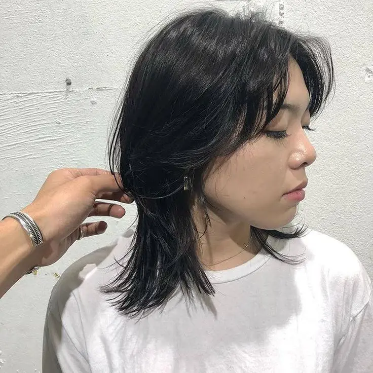 Gaya rambut mullet pendek untuk wanita korea