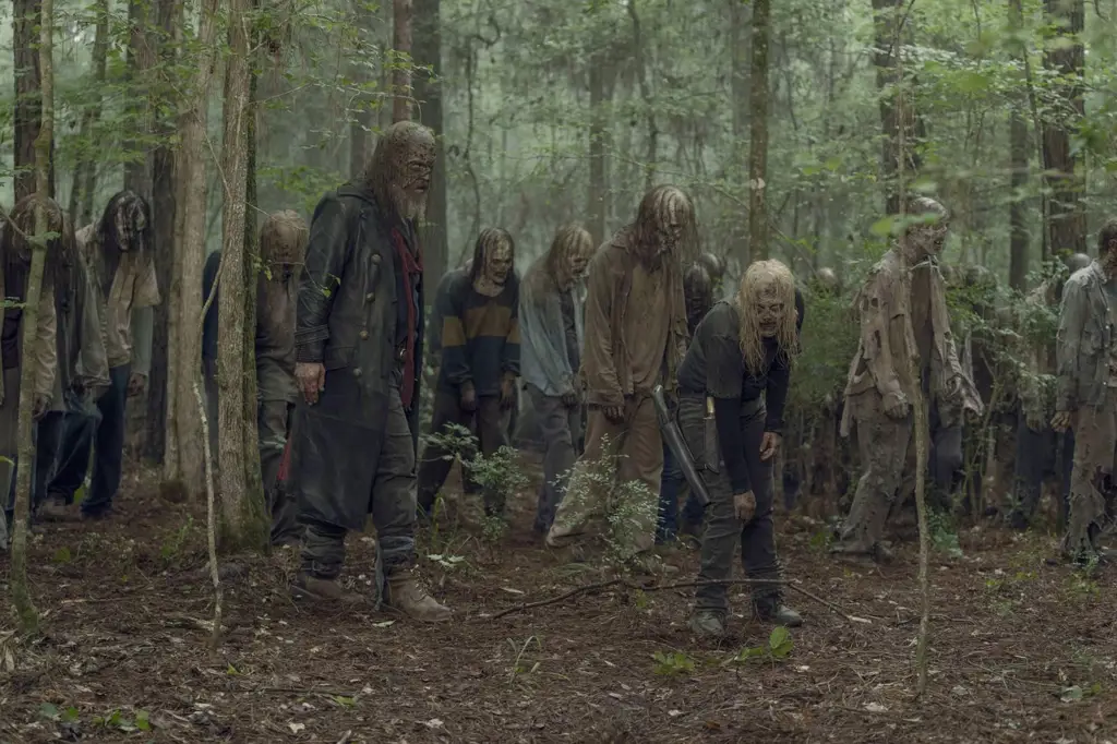 Gerombolan zombie dalam serial The Walking Dead