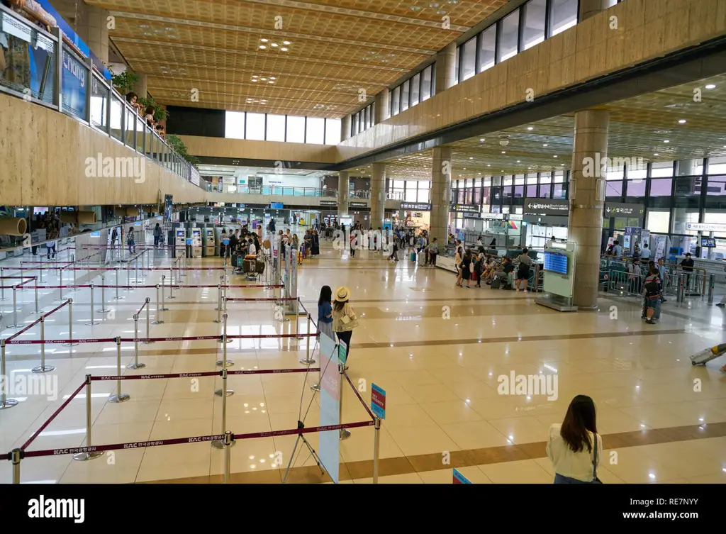 Gambar Gimpo International Airport yang menunjukkan lokasi strategisnya di Seoul