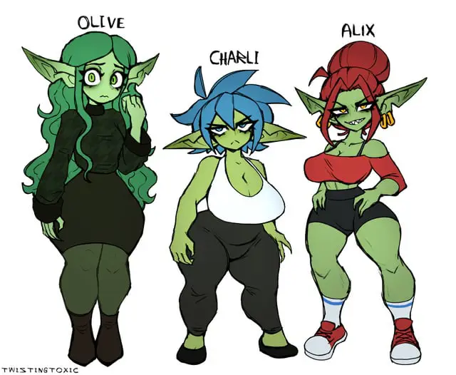 Ilustrasi goblin hentai perempuan