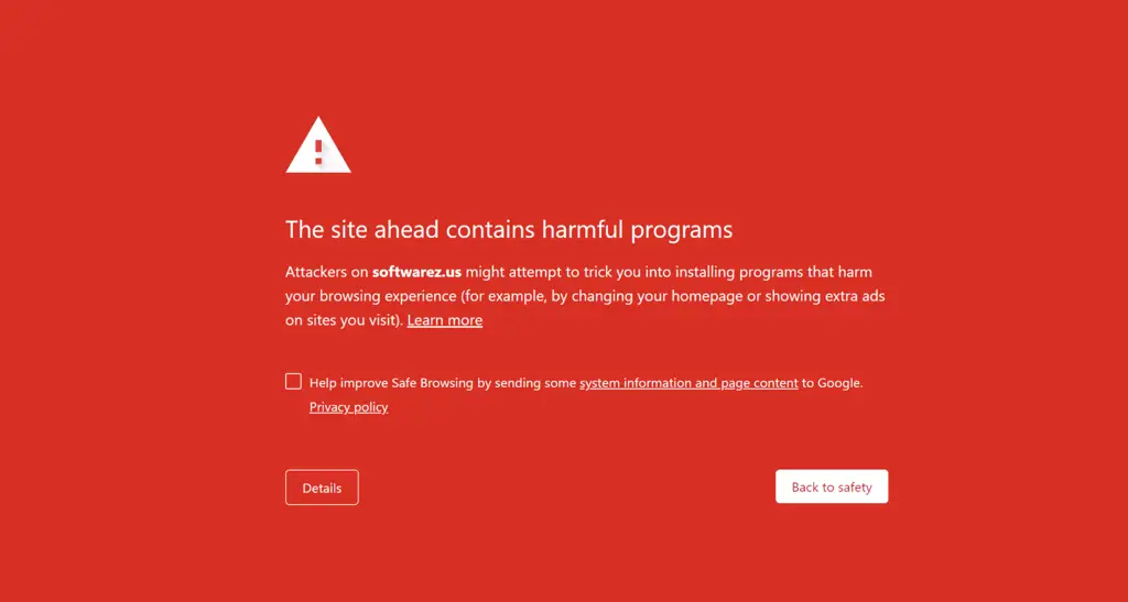 Gambar halaman error website