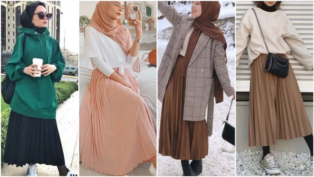 Gaya hijab formal dengan rok panjang untuk acara resmi