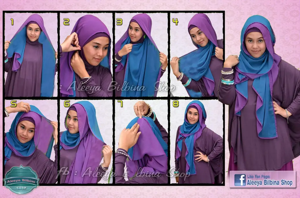 Tutorial hijab pashmina kaos gaya simple dan cepat