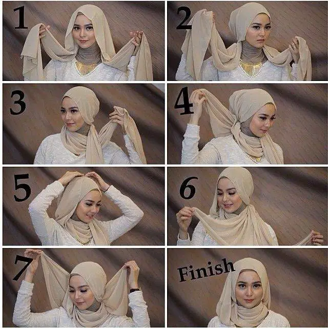 Tutorial hijab pashmina simple untuk tampilan sehari-hari