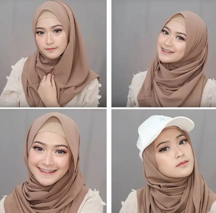 Tutorial hijab segi empat sederhana