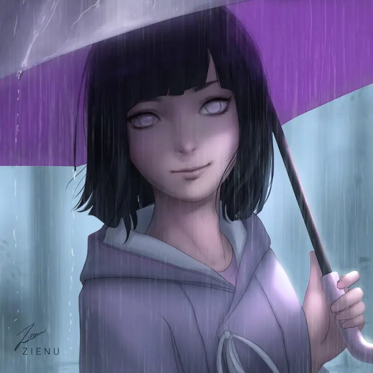 Gambar ilustrasi penggemar tentang Hinata dan Naruto