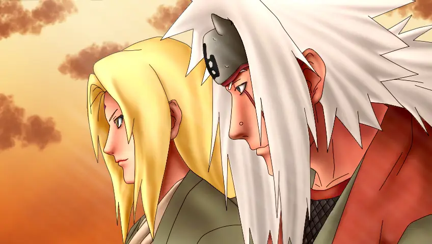 Gambar fanart Tsunade dan Jiraiya