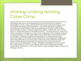 Ilustrasi Hukum Cyber Crime di Indonesia