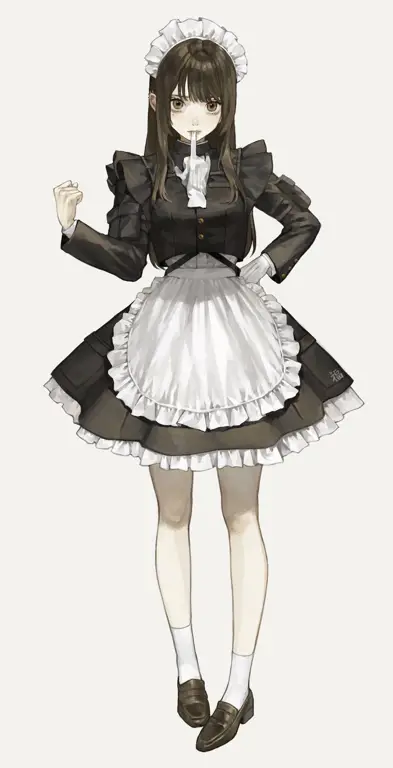 Ilustrasi anime maid