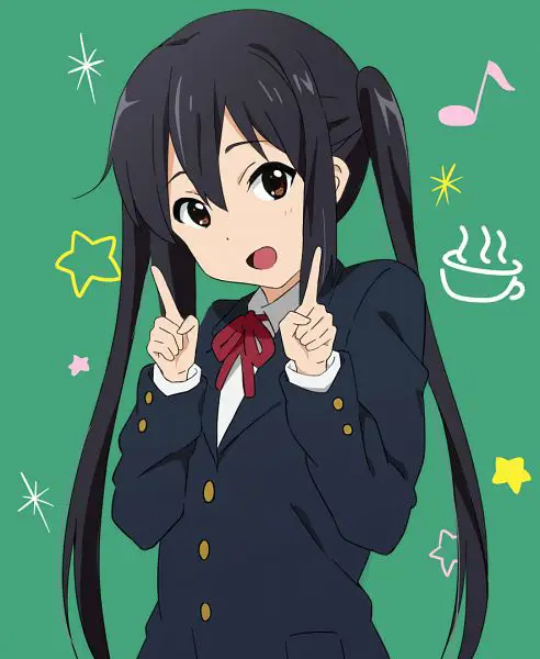 Gambar fanart Azusa Misaki dari anime K-On!