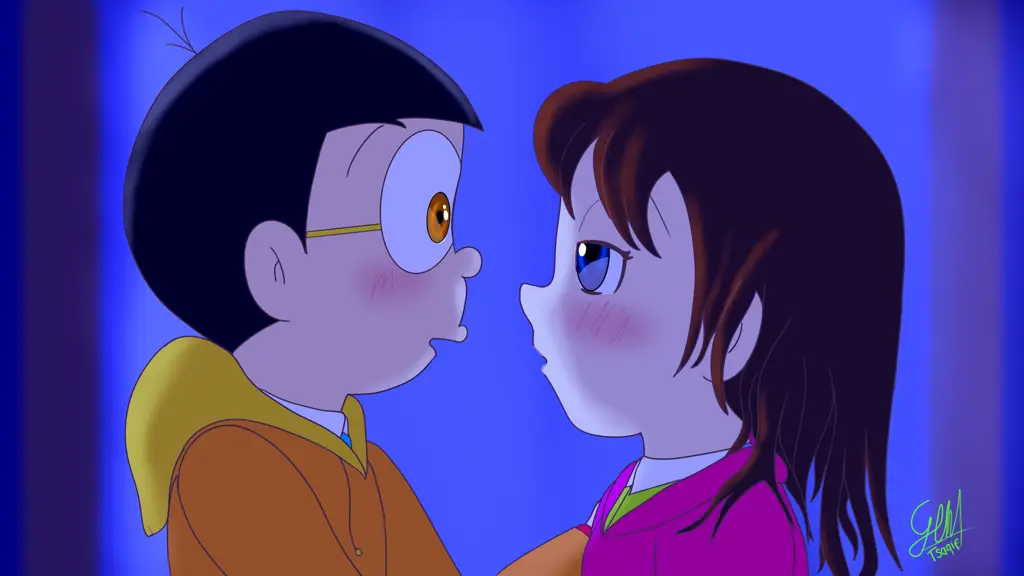 Ilustrasi digital Doraemon dengan sentuhan hentai