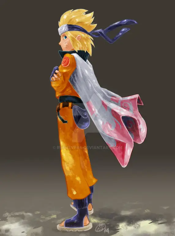 Gambar digital art karakter Naruto