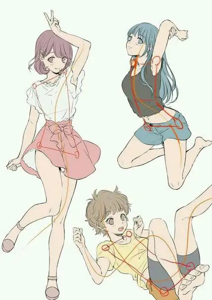 Ilustrasi gadis anime dalam pose yang sugestif