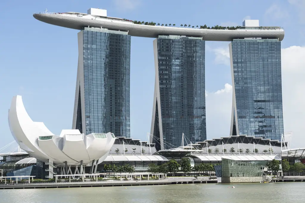 Gambar gedung apartemen modern di Singapura