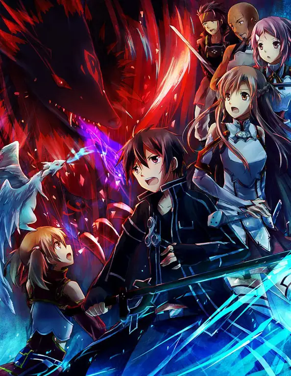 Gambar fanart Sword Art Online dengan berbagai karakter