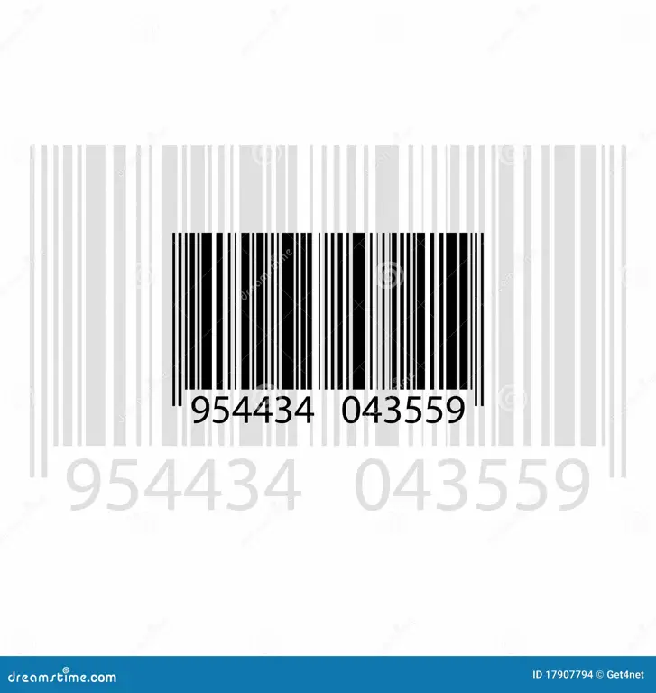 Contoh barcode dengan angka 047