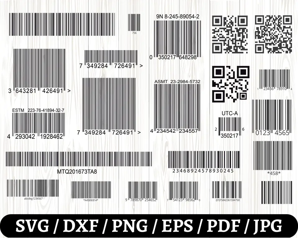 Contoh kode batang atau barcode