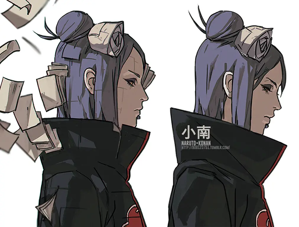 Gambar fanart Konan dari Naruto