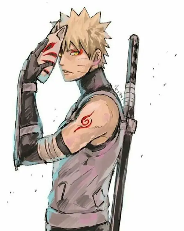 Gambar fan art Naruto yang aman dan positif.