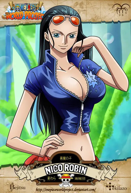 Gambar seni Nico Robin dari One Piece