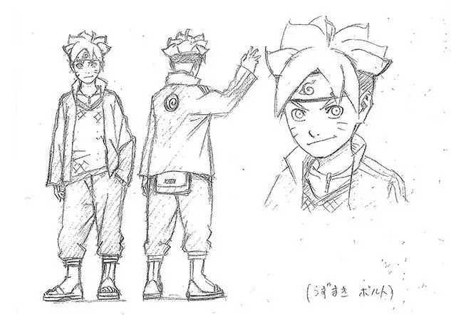 Ilustrasi karakter Boruto